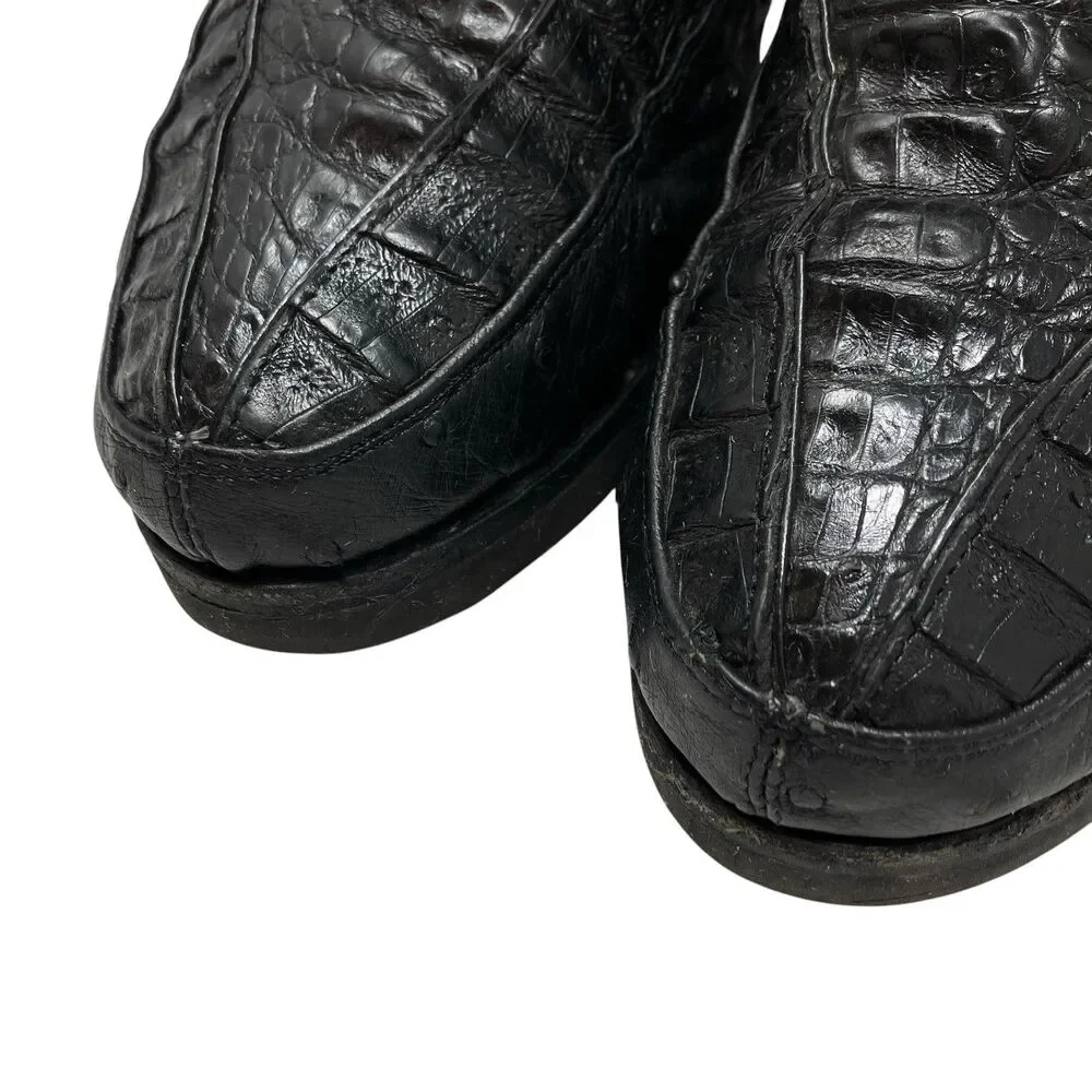 Exotic Footwear Chukka Boots Mens 10 Black Wild West Genuine Exotic Skin USA